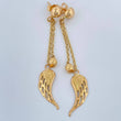 Topos Aretes Alas 3gr / 2 1/4 in / 0.9mm Oro Amarillo 18K %