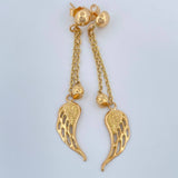Topos Aretes Alas 3gr / 2 1/4 in / 0.9mm Oro Amarillo 18K %