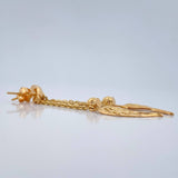 Topos Aretes Alas 3gr / 2 1/4 in / 0.9mm Oro Amarillo 18K %