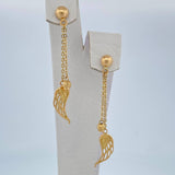 Topos Aretes Alas 3gr / 2 1/4 in / 0.9mm Oro Amarillo 18K %