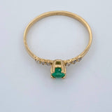 Anillo Cecilia Esmeralda 1.15gr / T6 1/2 / Oro Amarillo 18K %