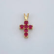 Dije Cruz Rubys 0.5gr / 1/2 in / Oro Amarillo 18K %
