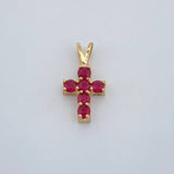 Dije Cruz Rubys 0.5gr / 1/2 in / Oro Amarillo 18K %