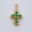 Dije Cruz Barroco Esmeralda 2.85gr / 1 in / Oro Amarillo 18K %