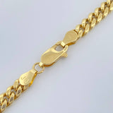 Cadena Cubana 10.05gr / 24 1/4 in / 4.45mm Oro Amarillo +1 14K Italy $