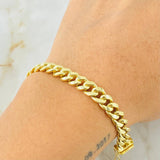 Cuban Links Bracelet 7.95gr / 7.5in / 14K Gold Italy