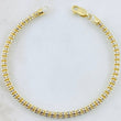 Ice Bracelet 6.15gr / 6 3/4 in / Two Tone Yellow White 14K Italy *