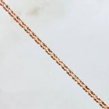 Ice Bracelet 4.1gr / 7in / Two-Tone White and Rose Gold 14K Italy