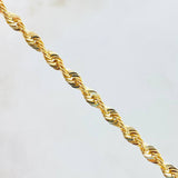 Rope Bracelet 2.8gr / 7 1/2 in / 14K Gold Italy *
