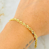 Rope Bracelet 2.8gr / 7 1/2 in / 14K Gold Italy *