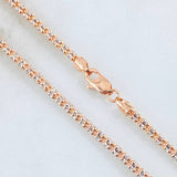 Cadena Ice 12.8gr / 23 1/2 in / Dos Oros Blanco Rosa 14K Italy