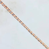 Cadena Ice 12.8gr / 23 1/2 in / Dos Oros Blanco Rosa 14K Italy