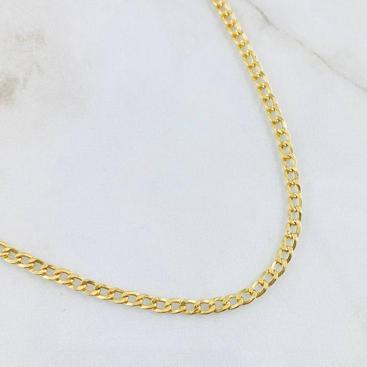 Cadena Cubana 3.9gr / 50cm / Oro Amarillo +1 18K ©