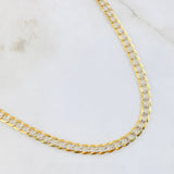 Cadena Cubana 18.25gr / 65cm / Dos Oros Amarillo Blanco +3 18K ©