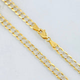 Cuban Links 18.15gr / 25 1/2 in / Two Tone Yellow White 18K +3 *