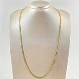 Cuban Links 18.15gr / 25 1/2 in / Two Tone Yellow White 18K +3 *