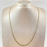 Cadena Cubana 8.3gr / 21 3/4 in / Dos Oros Amarillo Blanco +1 18K *