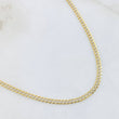 Cadena Cubana 6.2gr / 23 1/2 in / 3mm Dos Oros Amarillo Blanco +1 18K *