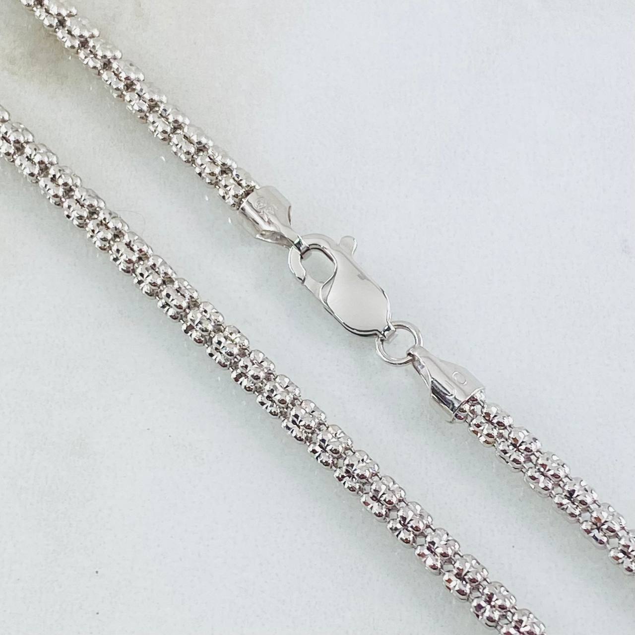 Ice Chain 21gr / 25 1/2 in / 3.4mm White Gold +4 18K *