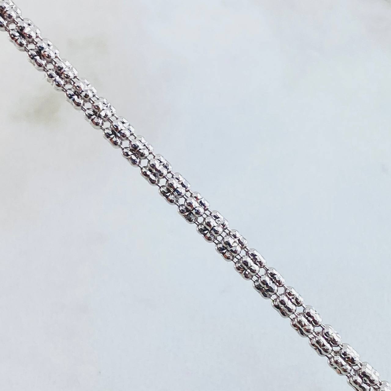 Cadena Ice 20.9gr / 25 1/2 in / Oro Blanco 14K Italy ©