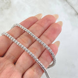 Cadena Ice 20.9gr / 25 1/2 in / Oro Blanco 14K Italy ©