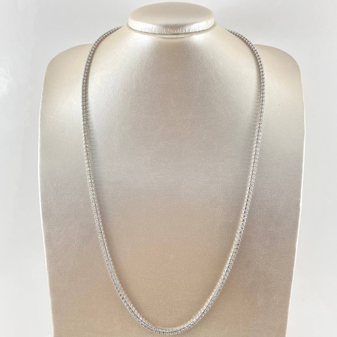 Ice Chain 21gr / 25 1/2 in / 3.4mm White Gold +4 18K *