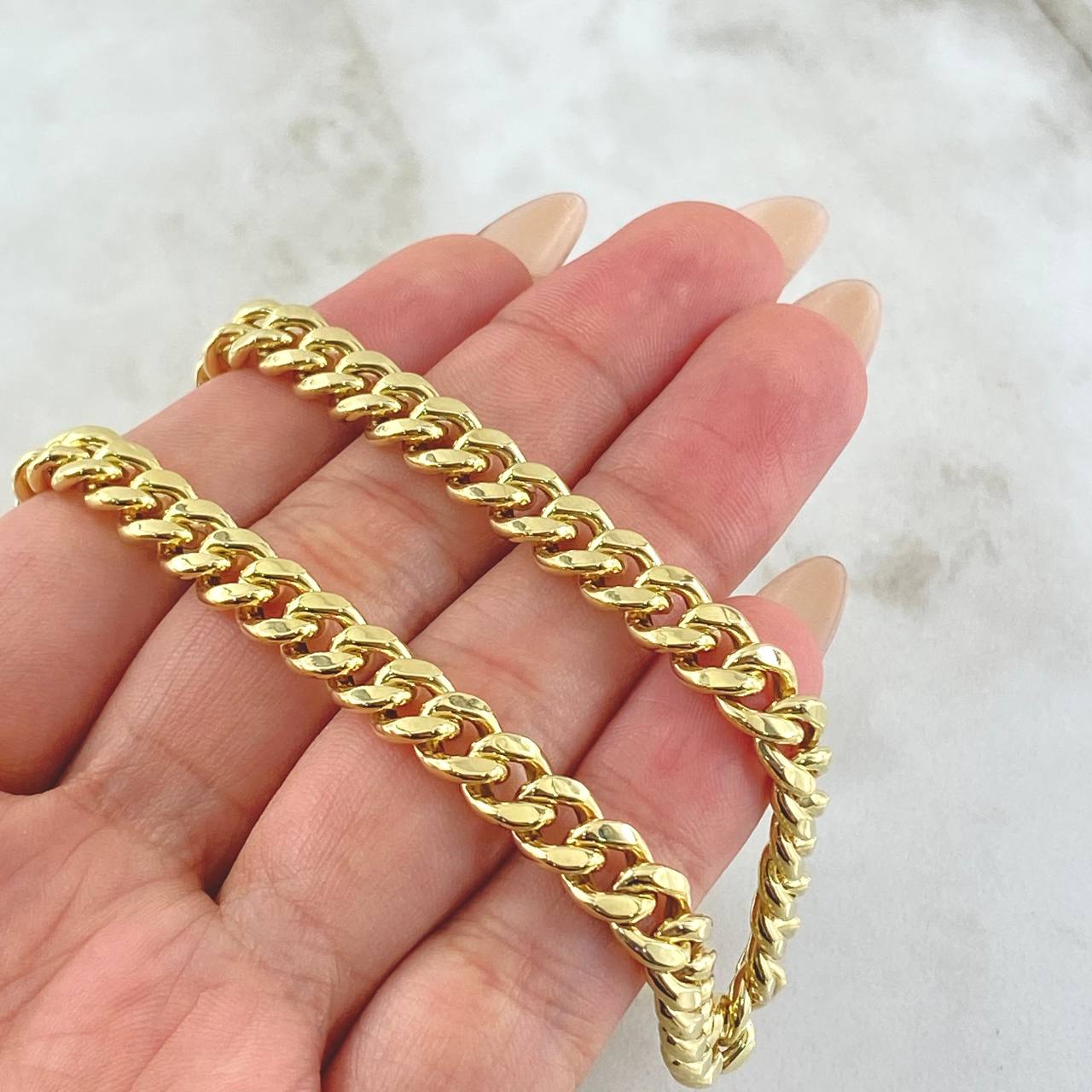 Cadena Cubano 17.7gr / 23 1/2 in / Oro Amarillo 14K Italy *