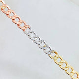 Cadena Cubana 20gr / 23 1/2 in / Tres Oros 14K Italy