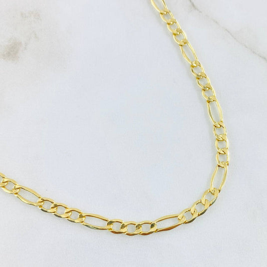 Cadena Figaro 8.5gr / 23 1/2 in / Oro Amarillo +1 18K