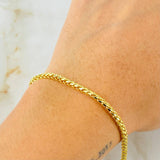Pulso Franco 2.9gr / 7 3/4 in / Oro Amarillo 14K Italy