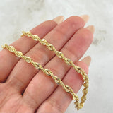 Rope Chain 9.15gr / 27 1/2 in / 14K Gold Italy *
