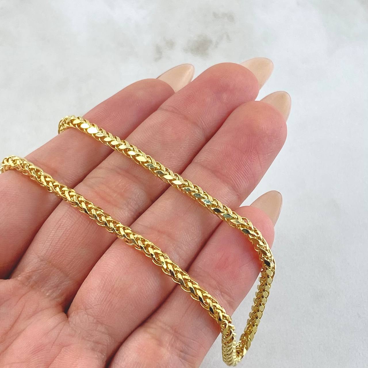Cadena Franco 7.5gr / 23 1/2 in / Oro Amarillo 14K Italy