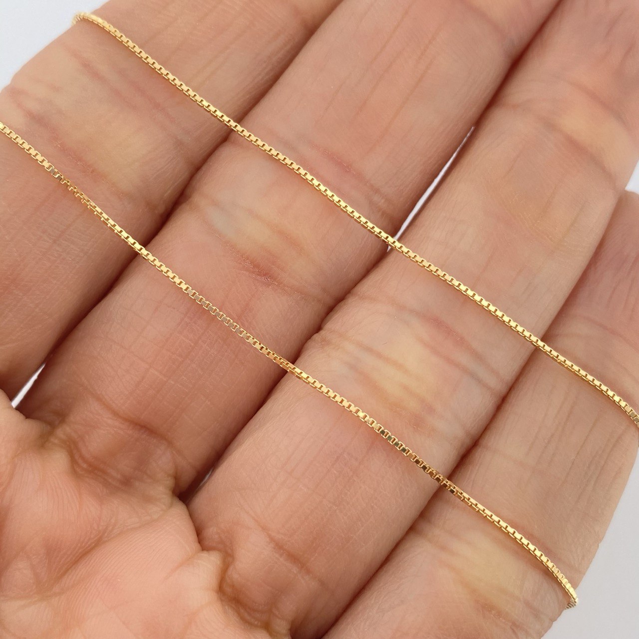 Cadena Veneciana 1.75gr / 17 3/4 in / 0.3mm Oro Amarillo +3 18K &