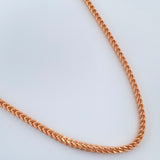 Cadena Franco 8.75gr / 23 1/2 in / 2.1mm Oro Rosa +3 18K &