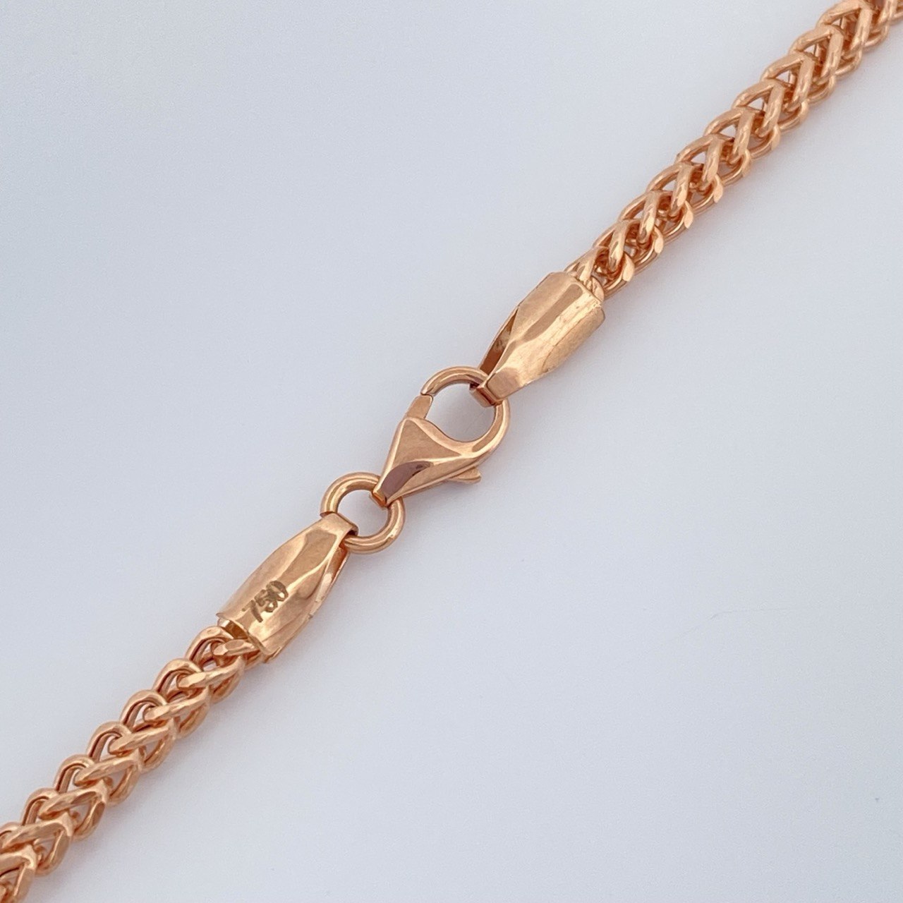 Cadena Franco 8.75gr / 23 1/2 in / 2.1mm Oro Rosa +3 18K &