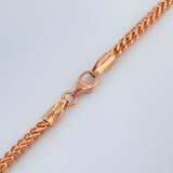 Cadena Franco 8.75gr / 23 1/2 in / 2.1mm Oro Rosa +3 18K &