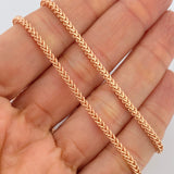 Cadena Franco 8.75gr / 23 1/2 in / 2.1mm Oro Rosa +3 18K &