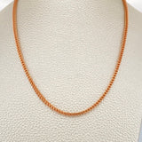 Cadena Franco 8.75gr / 23 1/2 in / 2.1mm Oro Rosa +3 18K &