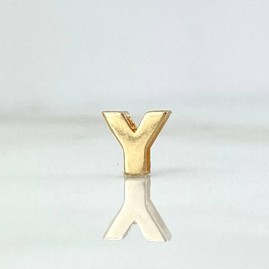 Charm Letter Y 0.2gr / 6mm Drum 18K Yellow Gold