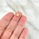 Charm Letter X 0.3gr / 0.5cm / Yellow Gold Drum