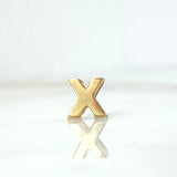 Charm Letter X 0.3gr / 0.5cm / Yellow Gold Drum