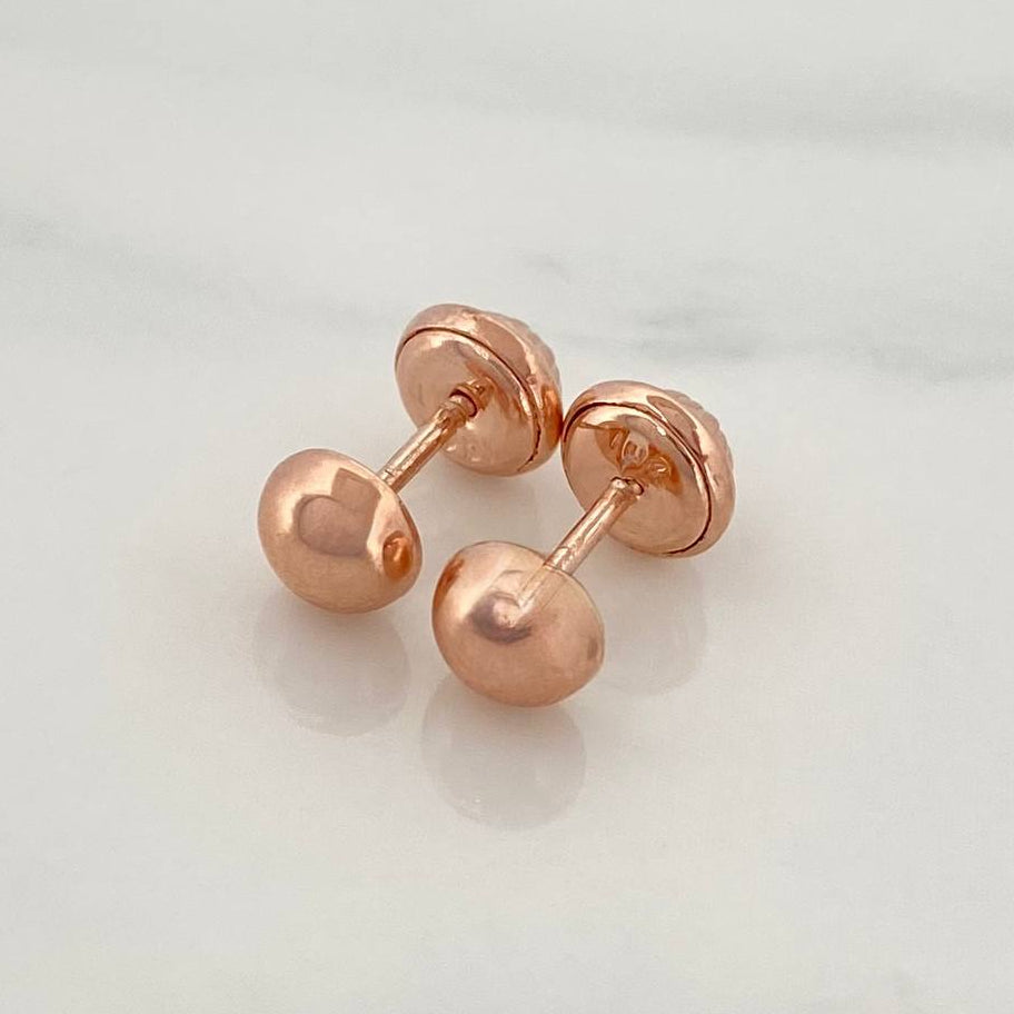 Stud Earrings Medium Bead 0.65 g / in / 5 mm 18K Rose Gold