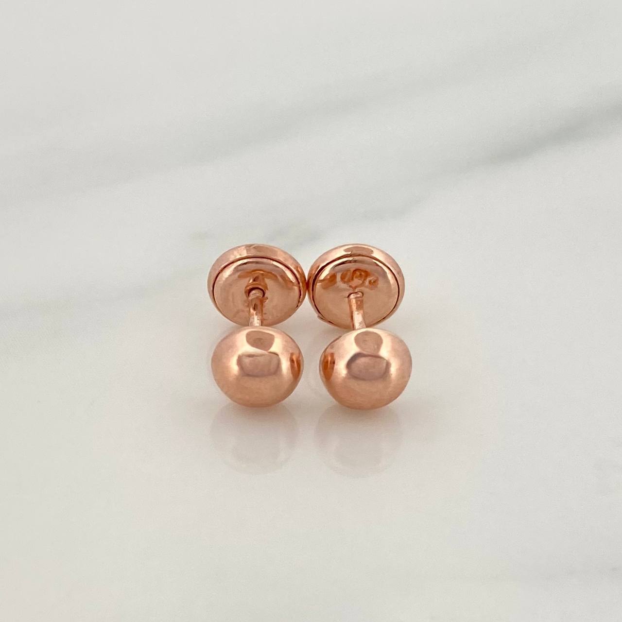 Stud Earrings Medium Bead 0.65 g / in / 5 mm 18K Rose Gold