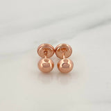 Stud Earrings Medium Bead 0.65 g / in / 5 mm 18K Rose Gold