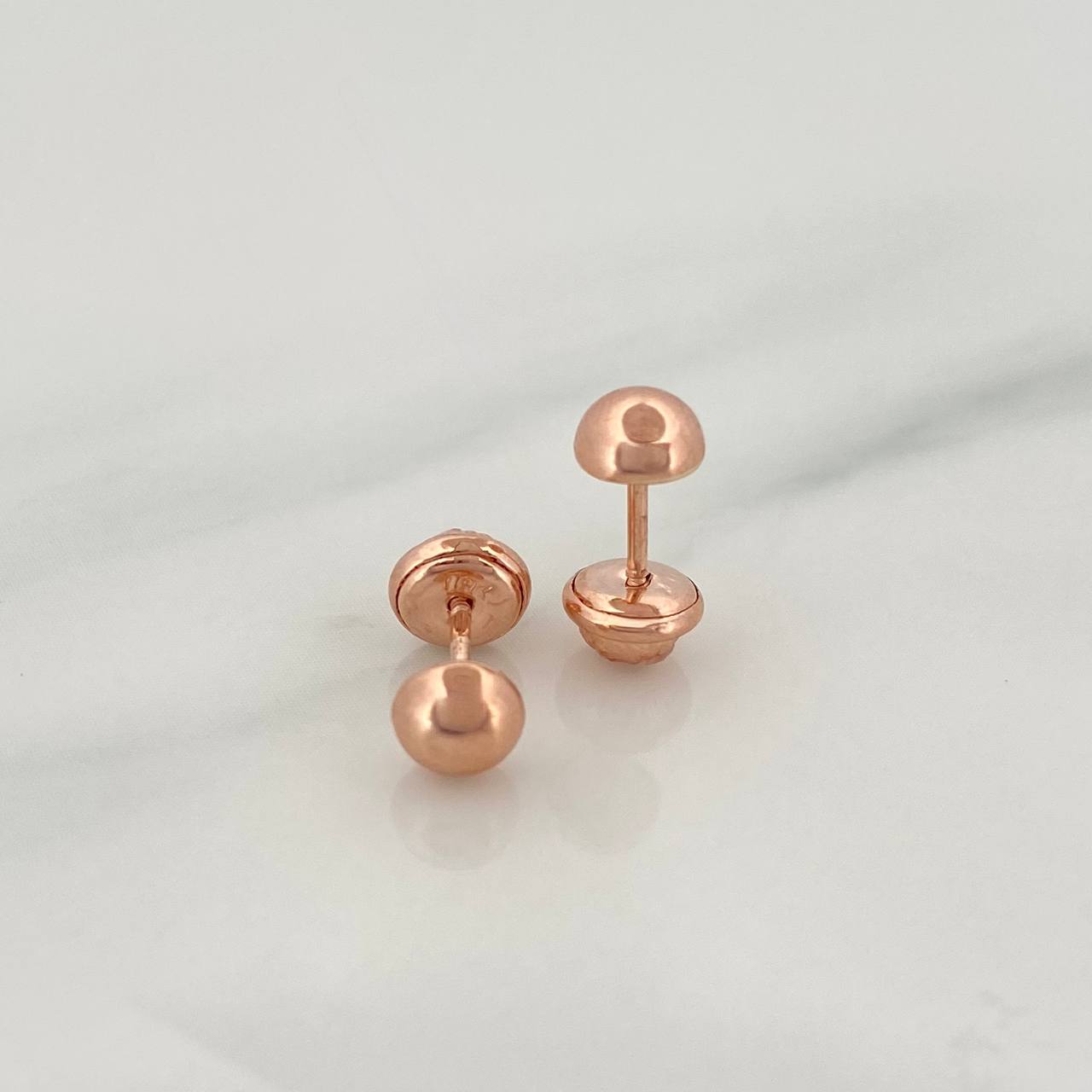Topos Media Bola 0.5 g / in / 4 mm Oro Rosa 18K