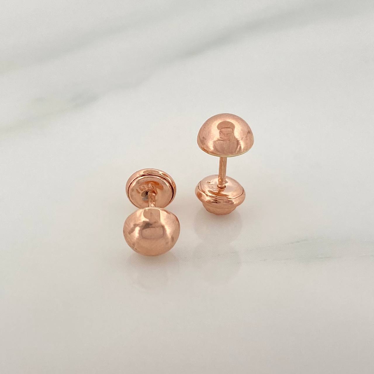 Stud Earrings Medium Bead 0.65 g / in / 5 mm 18K Rose Gold