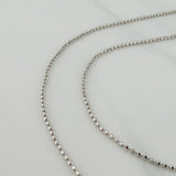 Cadena Militar 1.8gr / 44.7cm / 1mm Diamantada Oro Blanco +3 18K &