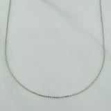 Cadena Militar 1.8gr / 44.7cm / 1mm Diamantada Oro Blanco +3 18K &