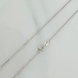 Cadena Militar 1.8gr / 44.7cm / 1mm Diamantada Oro Blanco +3 18K &