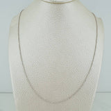 Cadena Militar 1.8gr / 44.7cm / 1mm Diamantada Oro Blanco +3 18K &